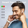 Crystal Transparent Waterproof & Wireless Earbuds, LED Digital Display