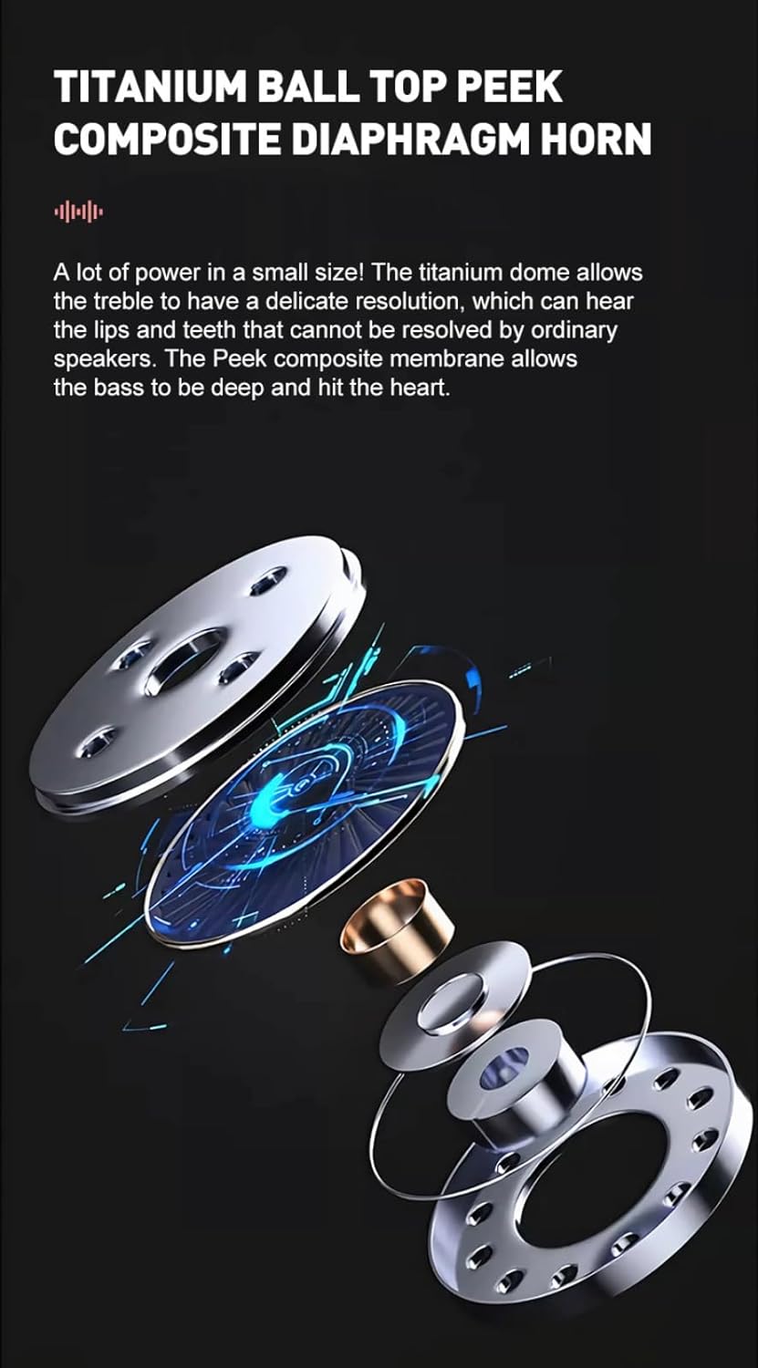 Crystal Transparent Waterproof & Wireless Earbuds, LED Digital Display
