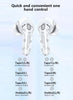 Crystal Transparent Waterproof & Wireless Earbuds, LED Digital Display