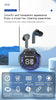 Crystal Transparent Waterproof & Wireless Earbuds, LED Digital Display